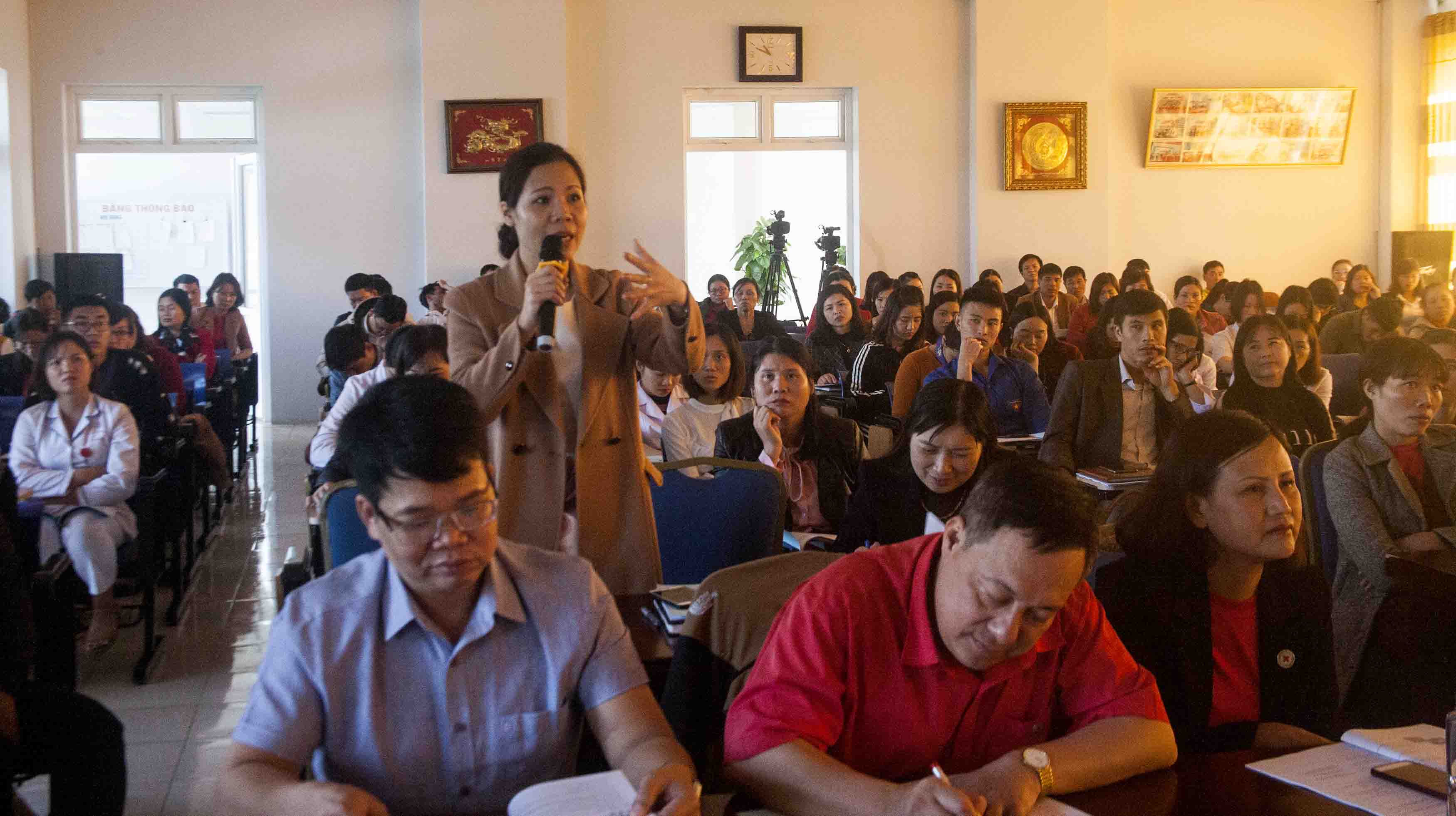 Học viên trao đổi tại Hội nghị.
