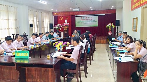 Quang cảnh Hội nghị trực tuyến tại điểm cầu tỉnh ta.