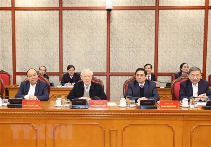 Bộ Chính trị đánh giá, các cấp, các ngành đã bảo đảm cho nhân dân đón Tết vui tươi, phấn khởi, an toàn, lành mạnh. (Ảnh: Trí Dũng)