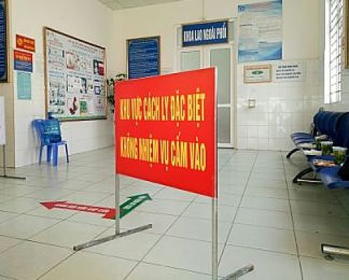 Khu vực cách ly Bệnh viện Phổi tỉnh.