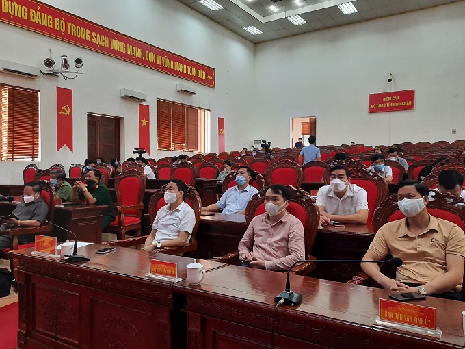 Quang cảnh lễ phát động tại điểm cầu tỉnh Lai Châu