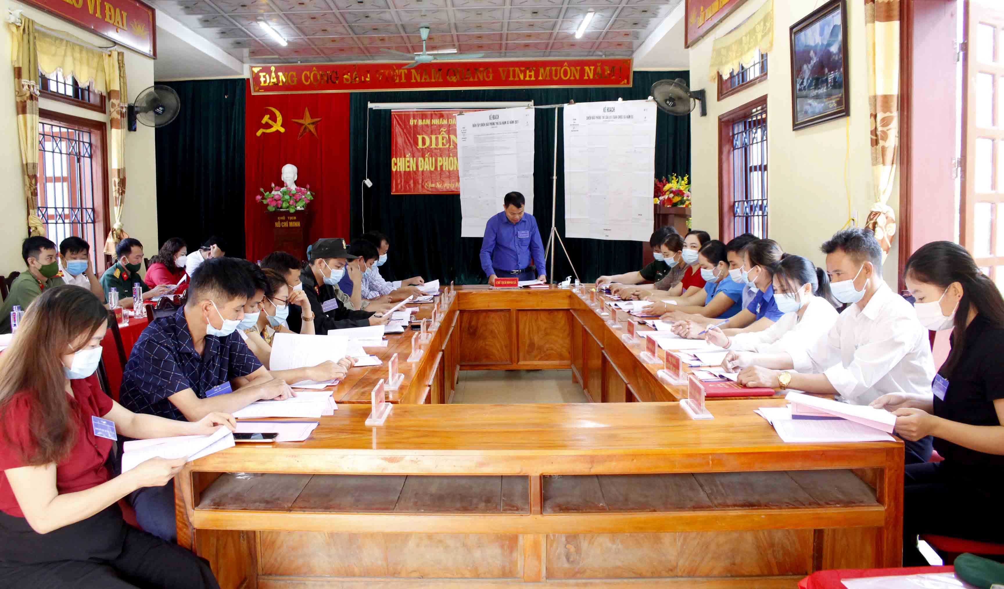 Diễn tập chiến đấu phòng thủ xã Nậm Xe năm 2021