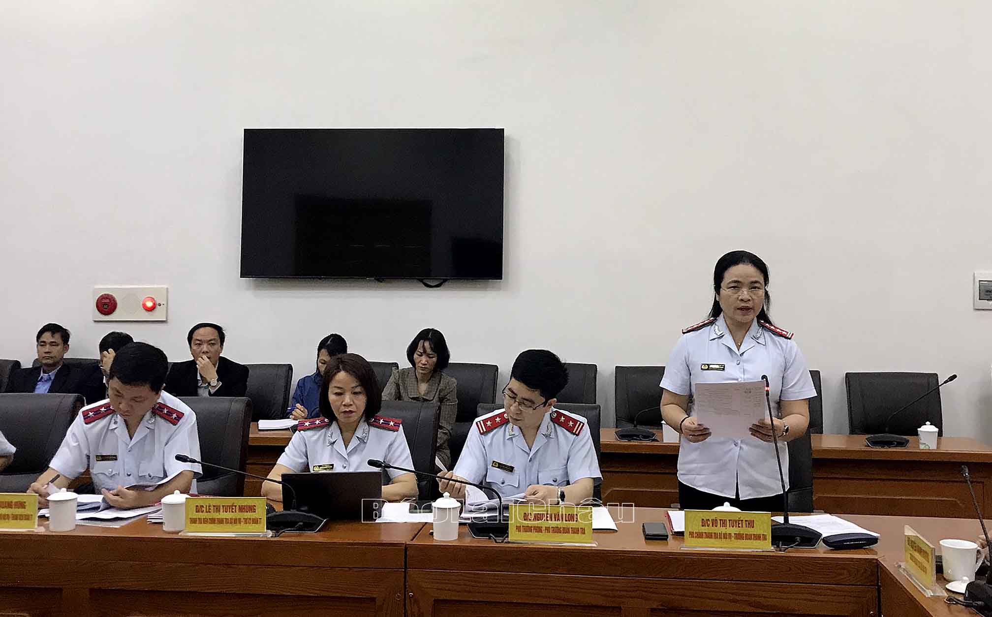 Đồng chí Võ Thị Tuyết Thu - Phó Chánh Thanh tra Bộ Nội vụ, Trưởng Đoàn thanh tra đã công bố Quyết định thanh tra số 140/QĐ-TTBNV ngày 6/3/2023 của Chánh Thanh tra Bộ Nội vụ thanh tra