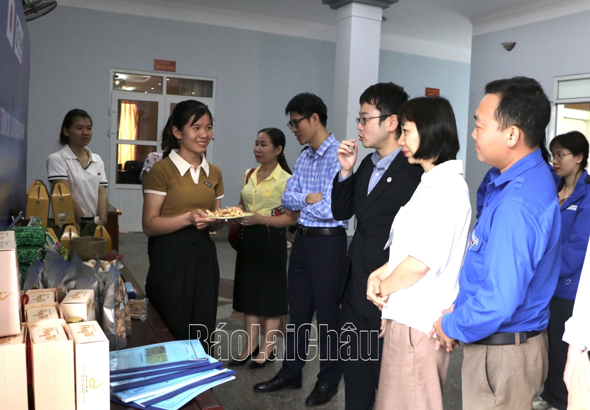 Đại biểu tham quan không gian trưng bày, giới thiệu sản phẩm dự án.