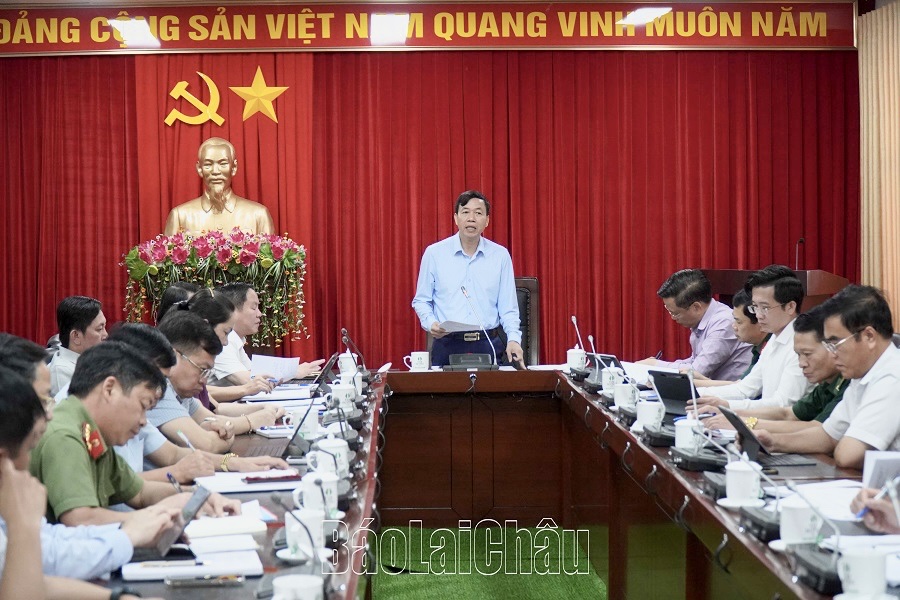 Họp Ban Tổ chức kỷ niệm 20 năm chia tách, thành lập tỉnh Lai Châu (1/1/2004-1/1/2024)