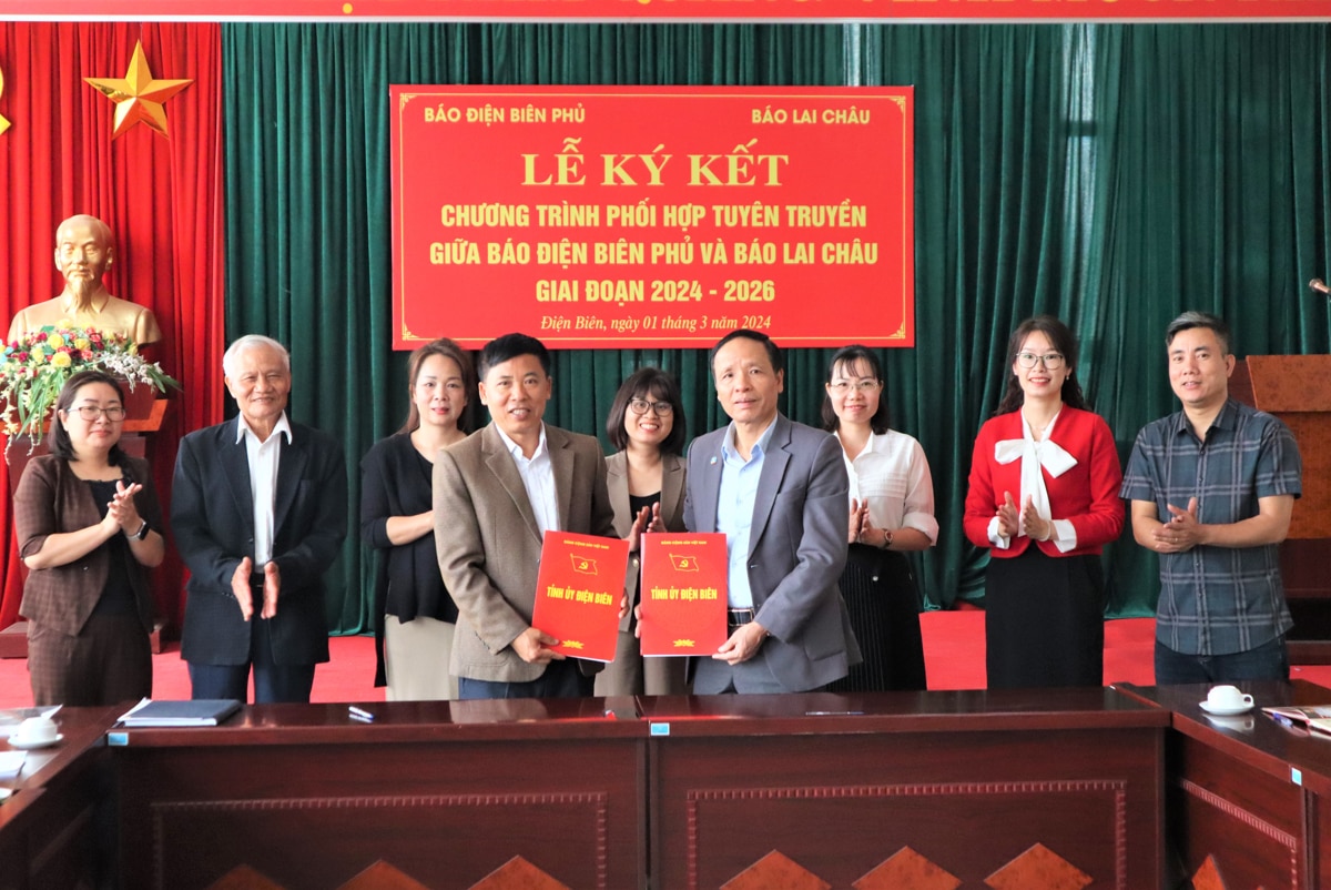 Báo Điện Biên Phủ và Báo Lai Châu ký kết chương trình phối hợp tuyên truyền