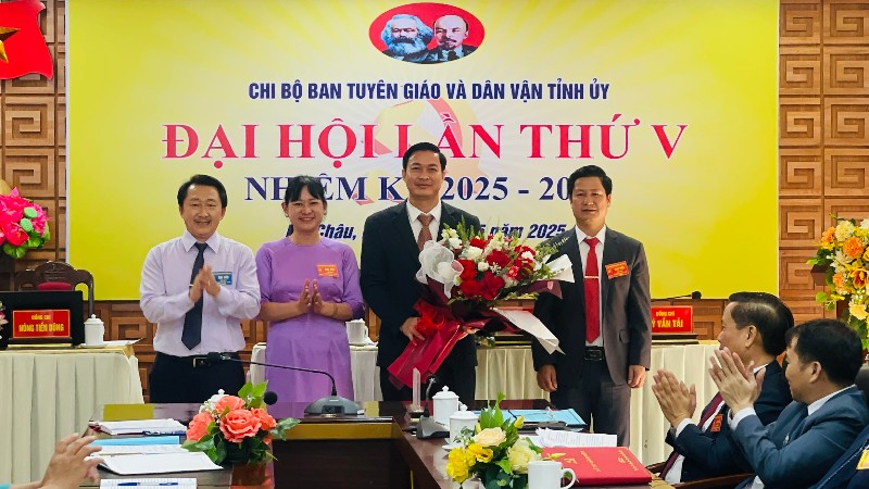 Chi bộ Ban Tuyên giáo và Dân vận Tỉnh ủy: Đại hội lần thứ V, nhiệm kỳ 2025 – 2030
