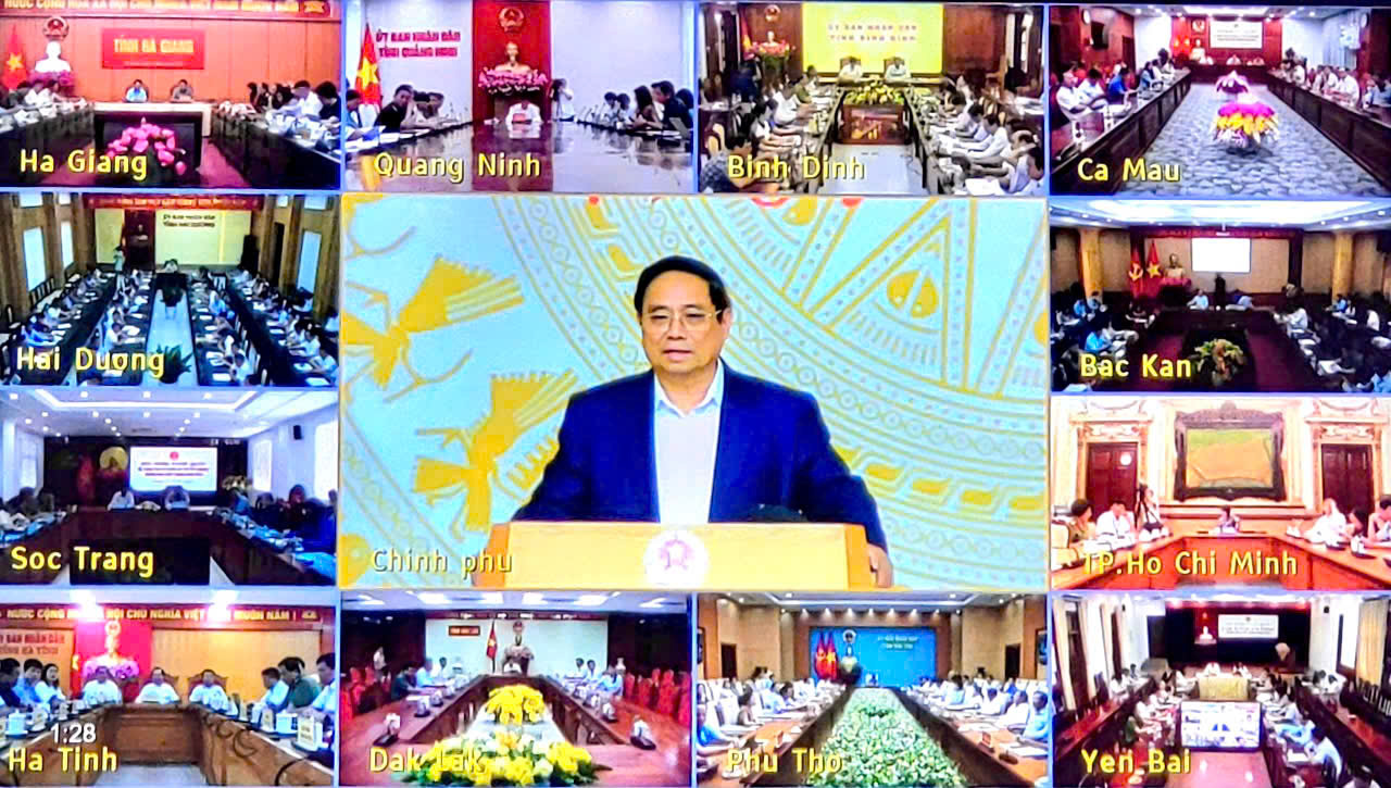 Quang cảnh hội nghị tại các điểm cầu.