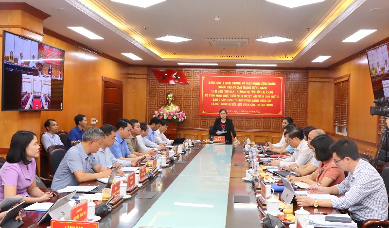 Đồng chí Lê Hoài Trung – Bí thư Trung ương Đảng, Chánh Văn phòng Trung ương Đảng làm việc với Tỉnh ủy Lai Châu
