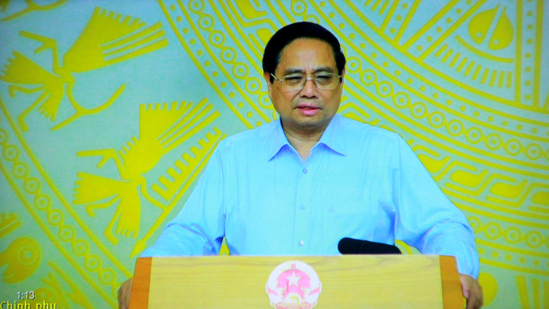 Thủ tướng Chính phủ Phạm Minh Chính phát biểu kết luận Hội nghị. 