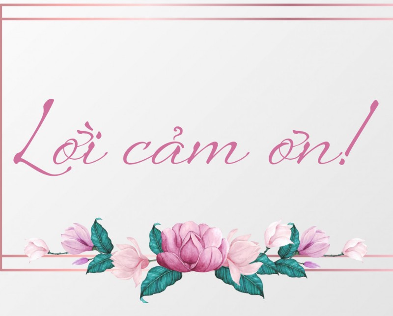 Lời cảm ơn