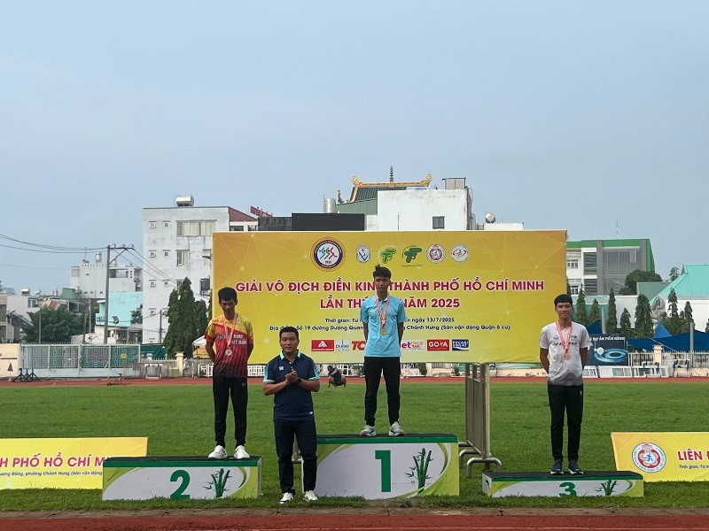 Đoàn vận động viên Lai Châu giành 3 huy chương tại Giải vô địch Điền kinh Thành phố Hồ Chí Minh lần thứ 32