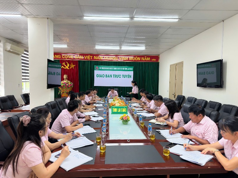 Đoàn kiểm tra Ngân hàng Chính sách xã hội Việt Nam làm việc tại Chi nhánh Ngân hàng Chính sách xã hội tỉnh Lai Châu