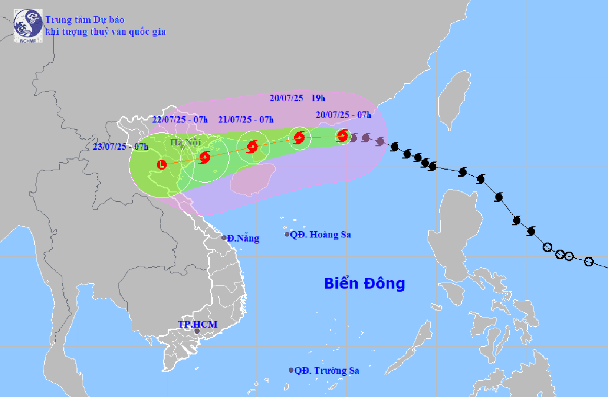 Bão số 3 giật cấp 14, cách Quảng Ninh-Hải Phòng khoảng 705km