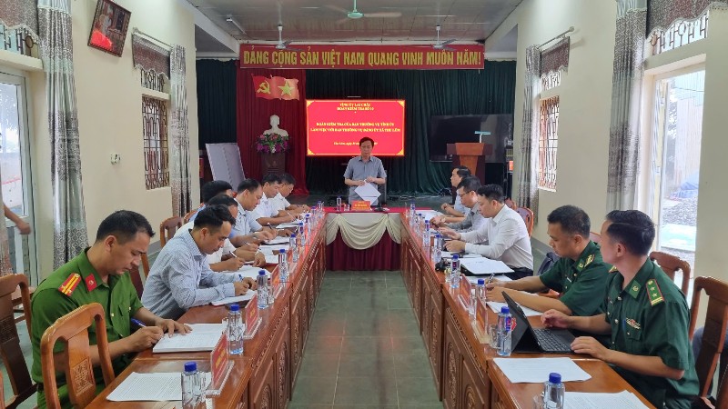 Đoàn Kiểm tra số 10 của Ban Thường vụ Tỉnh ủy làm việc với Ban Thường vụ Đảng ủy xã Thu Lũm, Mù Cả