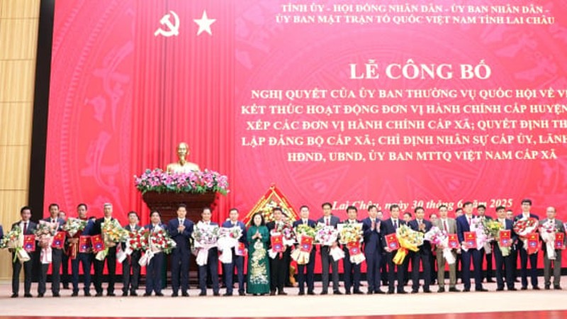 Danh sách Bí thư Đảng ủy, Chủ tịch UBND 38 xã, phường mới ở Lai Châu