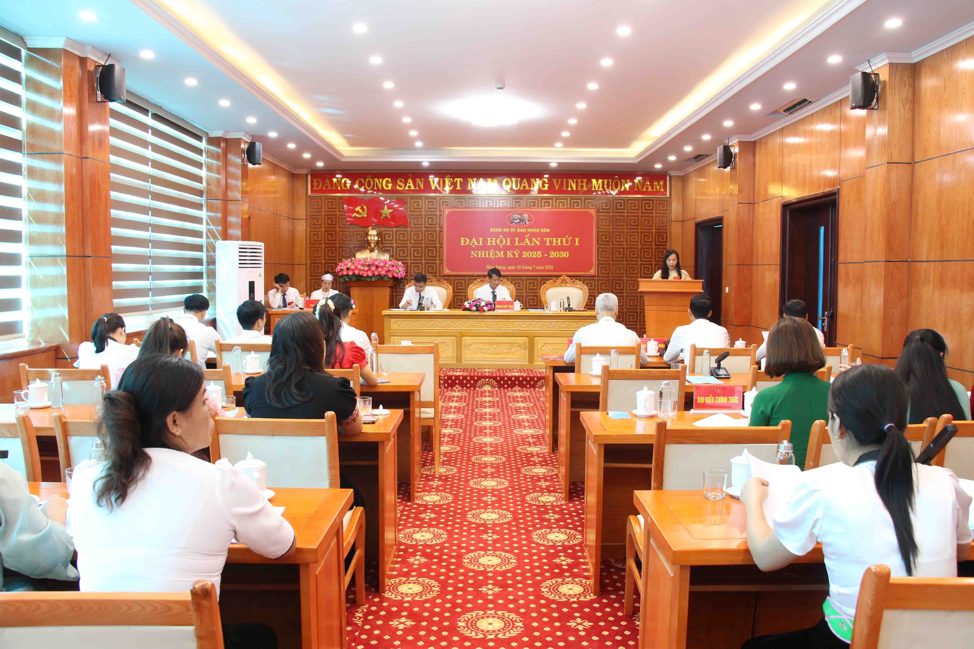  Quang cảnh Đại hội lần thứ I, nhiệm kỳ 2025-2030, Đảng bộ UBND xã Nậm Hàng.