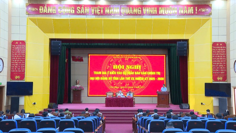Hội nghị tham gia ý kiến vào dự thảo Báo cáo chính trị Đại hội Đại biểu Đảng bộ tỉnh lần thứ XV, nhiệm kỳ 2025-2030