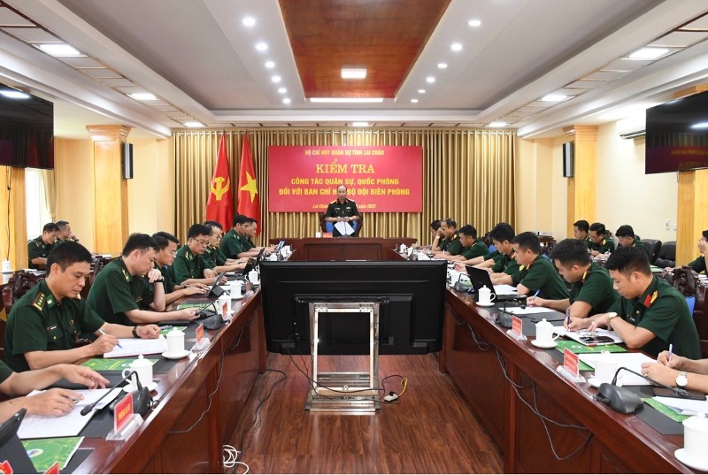 Bộ Chỉ huy Quân sự tỉnh Lai Châu kiểm tra Ban Chỉ huy Bộ đội Biên phòng
