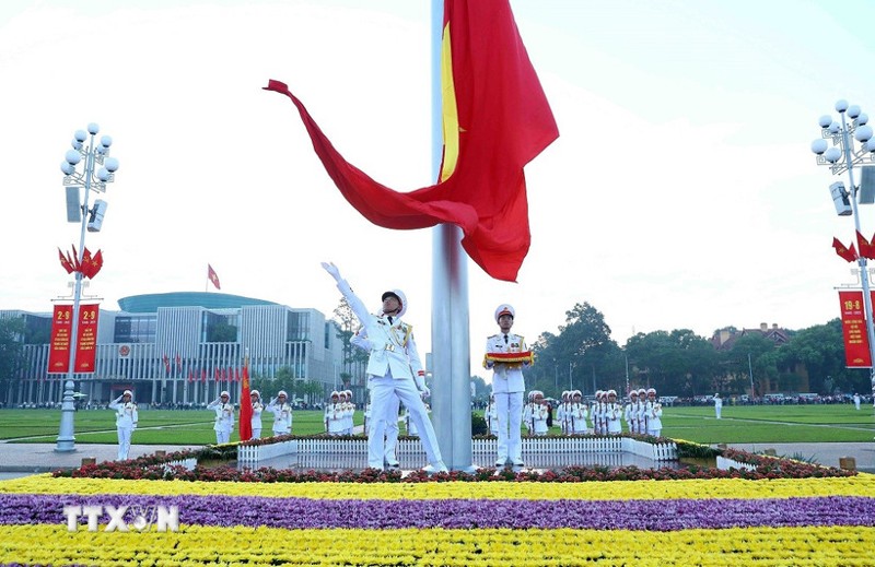80 năm Cách mạng tháng Tám: Thiêng liêng lễ Thượng cờ trên Quảng trường Ba Đình
