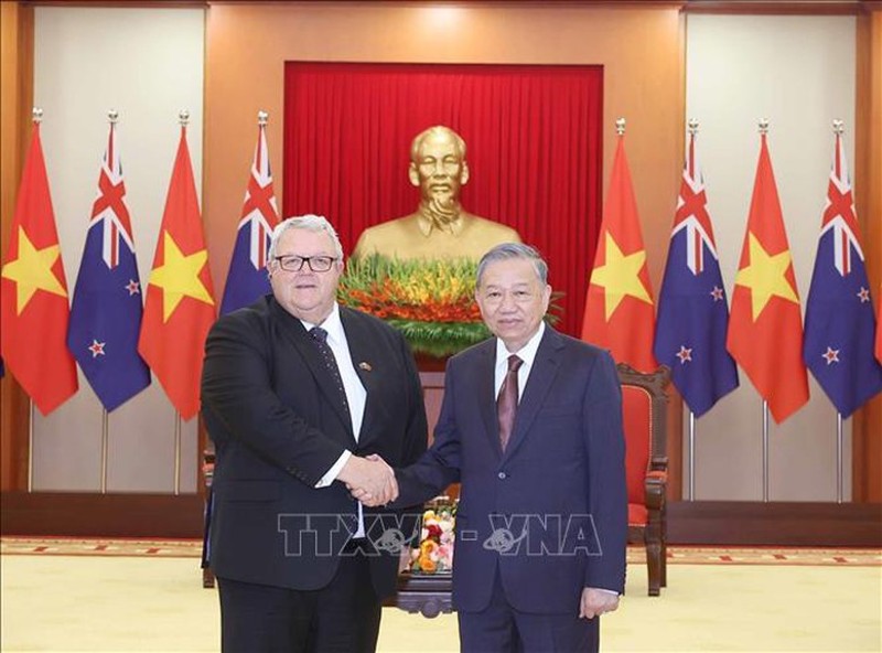 Tổng Bí thư Tô Lâm tiếp Chủ tịch Quốc hội New Zealand Gerry Brownlee