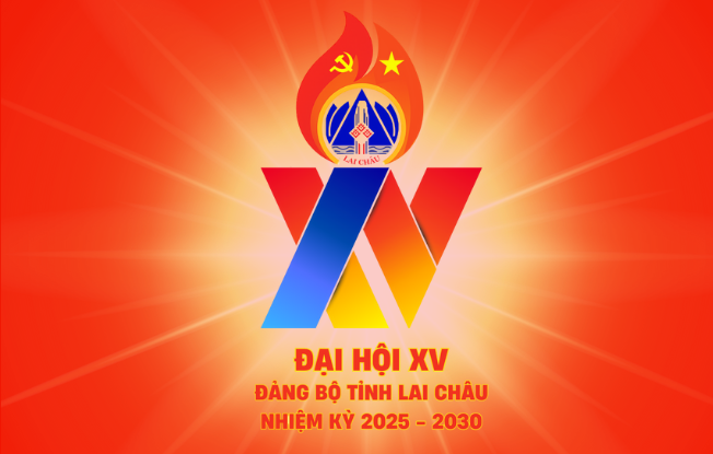 LOGO ĐẠI HỘI: BIỂU TRƯNG CHO TINH THẦN ĐOÀN KẾT VÀ KHÁT VỌNG PHÁT TRIỂN CỦA ĐẢNG BỘ VÀ NHÂN DÂN CÁC DÂN TỘC TỈNH LAI CHÂU