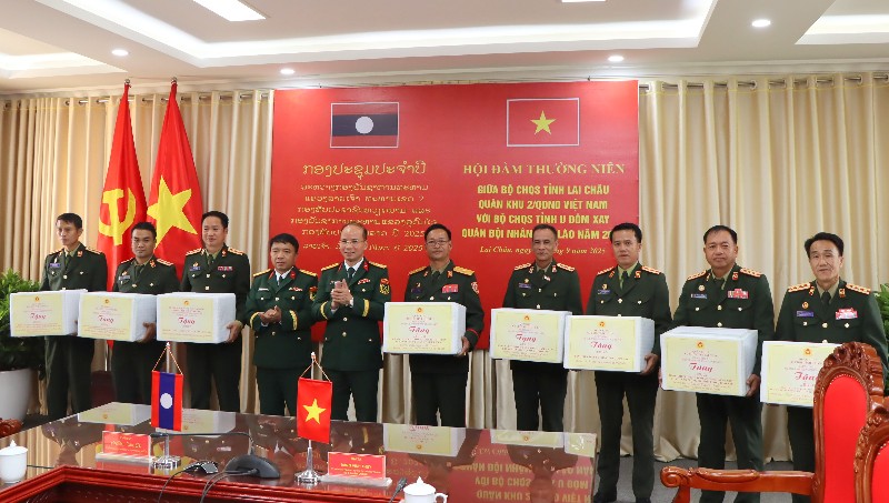 Hội đàm thường niên giữa Bộ Chỉ huy Quân sự tỉnh Lai Châu với Bộ Chỉ huy Quân sự tỉnh U Đôm Xay (Lào) năm 2025