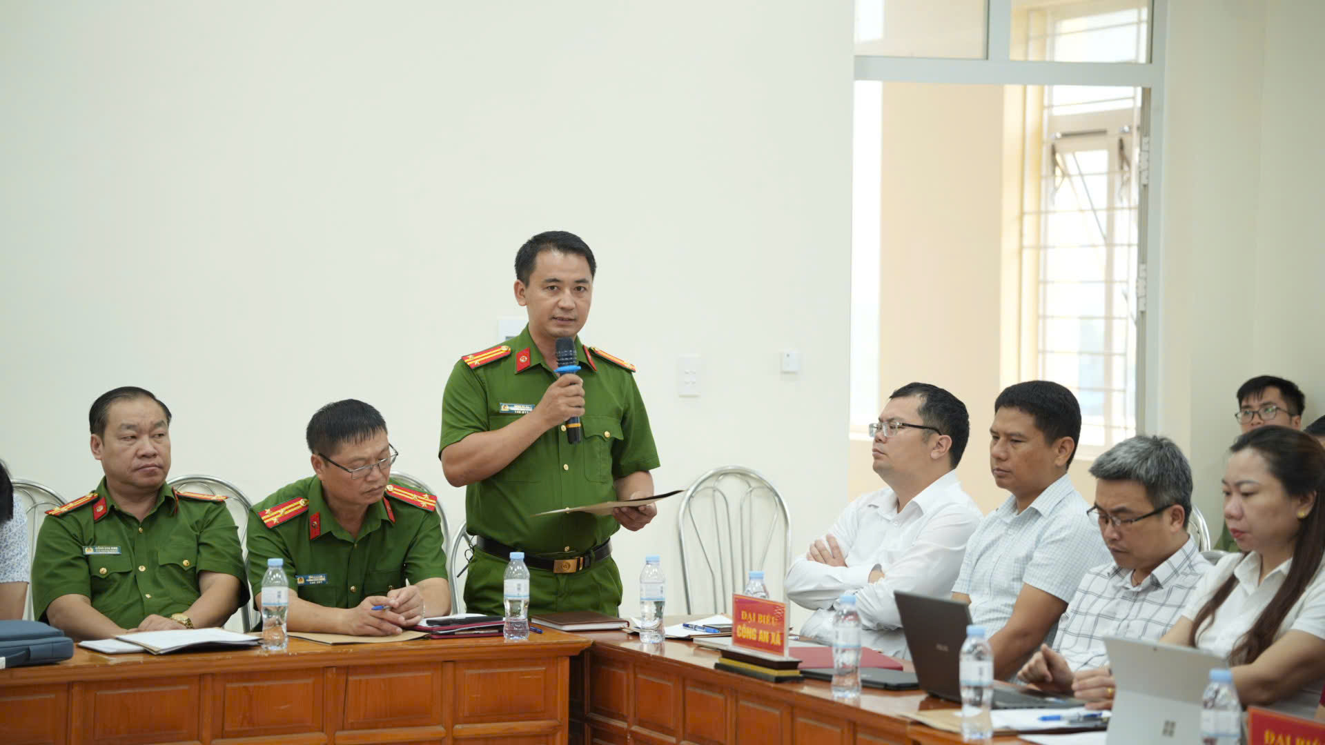 Công an xã Thu Lũm tham luận tại Hội nghị