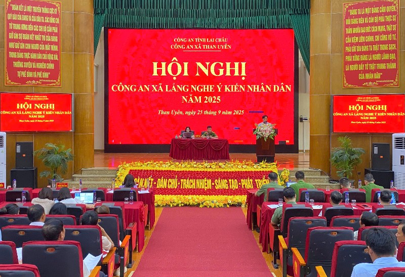 Than Uyên: Hội nghị Công an xã lắng nghe ý kiến nhân dân năm 2025