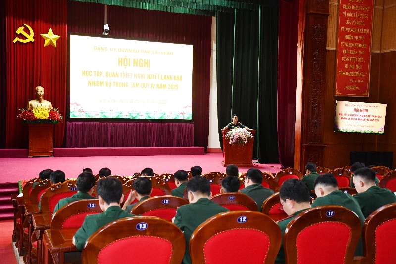 Đảng ủy Quân sự tỉnh: Hội nghị học tập, quán triệt nghị quyết lãnh đạo thực hiện nhiệm vụ trọng tâm quý IV