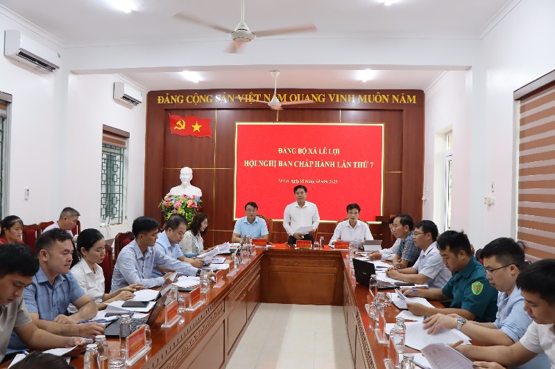 Hội nghị Ban Chấp hành Đảng bộ xã Lê Lợi lần thứ 7