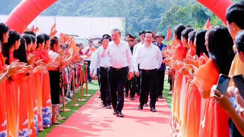 Tổng Bí thư Tô Lâm dự Lễ khởi công xây dựng Trường phổ thông nội trú liên cấp ở xã miền tây tỉnh Nghệ An