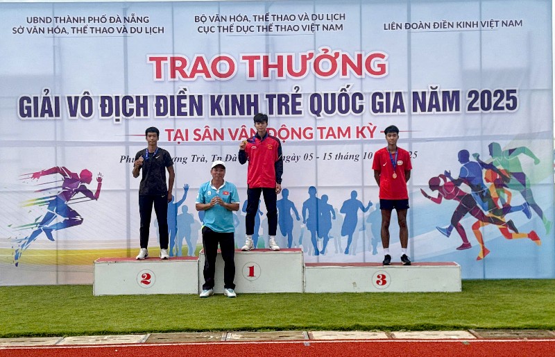 Vận động viên Lai Châu đoạt huy chương bạc tại Giải Vô địch Điền kinh trẻ Quốc gia năm 2025