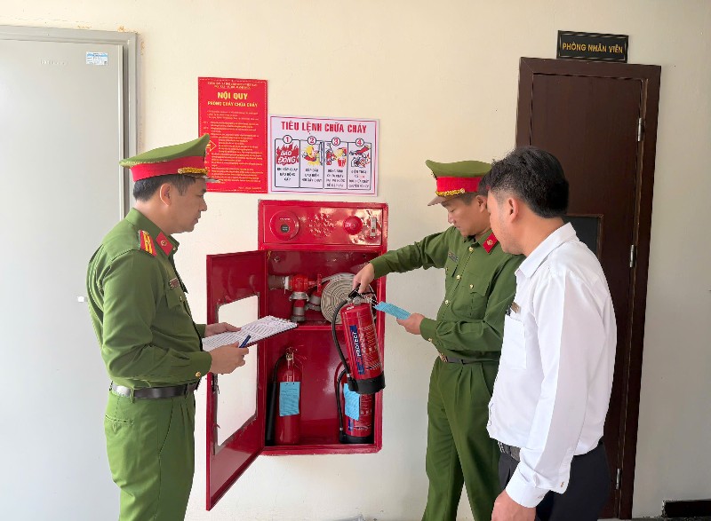 Kiểm tra công tác phòng cháy, chữa cháy phục vụ hội nghị thường niên lần thứ 5