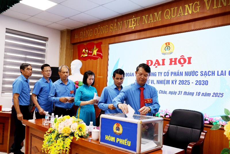 Đại hội Công đoàn cơ sở Công ty Cổ phần nước sạch Lai Châu lần thứ VI, nhiệm kỳ 2025 - 2030
