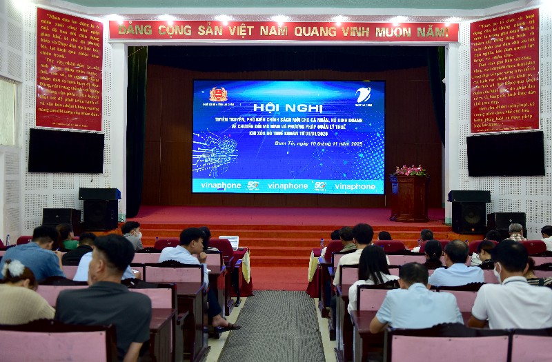 Hội nghị tuyên truyền chuyển đổi mô hình và phương pháp quản lý thuế đối với hộ kinh doanh khi xóa bỏ thuế khoán