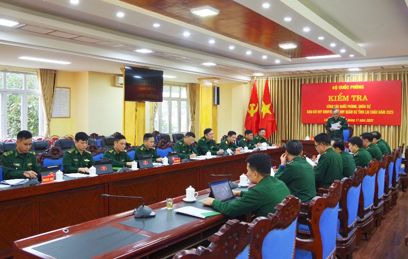 Bộ Quốc phòng: Kiểm tra công tác quốc phòng, quân sự năm 2025 tại Ban Chỉ huy Bộ đội Biên phòng tỉnh