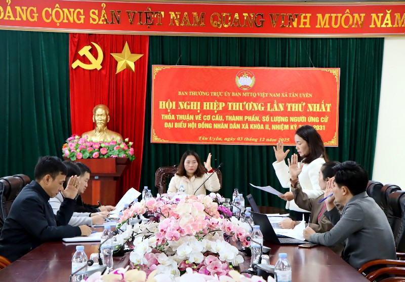 Hội nghị hiệp thương lần thứ nhất thỏa thuận về cơ cấu, thành phần, số lượng người ứng cử đại biểu HĐND xã khóa II, nhiệm kỳ 2026-2031