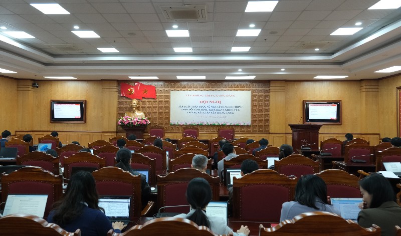 Hội nghị trực tuyến tập huấn sử dụng Hệ thống thông tin theo dõi các nghị quyết, chỉ thị, kết luận của Trung ương