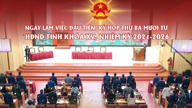 Hình ảnh ngày làm việc đầu tiên Kỳ họp thứ ba mươi tư HĐND tỉnh khóa XV, nhiệm kỳ 2021 - 2026