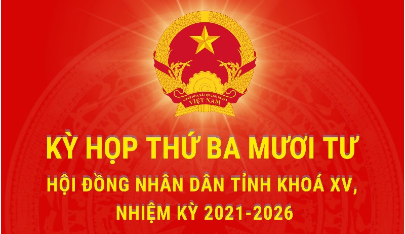 19 Nghị quyết được thông qua tại kỳ họp thứ ba mươi tư HĐND tỉnh khóa XV, nhiệm kỳ 2021-2026