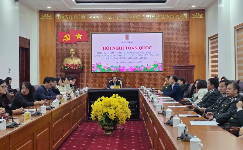 Hội nghị toàn quốc tổng kết công tác tư pháp năm 2025, nhiệm kỳ 2021-2025