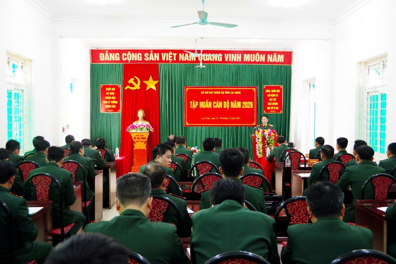 Bộ Chỉ huy Quân sự tỉnh: Tập huấn cán bộ năm 2026