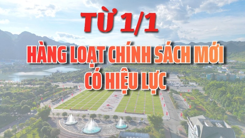 Các chính sách mới có hiệu lực từ 01/1/2026