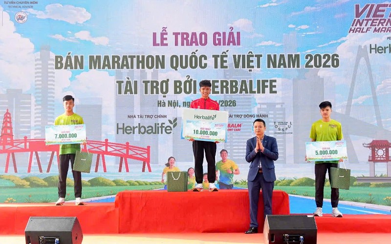 Đoàn VĐV Lai Châu giành 3 giải nhất, nhì tại Giải bán marathon Quốc tế Việt Nam 2026