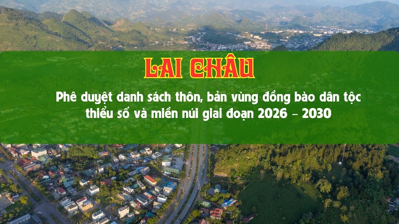 Lai Châu: Phê duyệt danh sách thôn, bản vùng đồng bào dân tộc thiểu số và miền núi giai đoạn 2026 – 2030