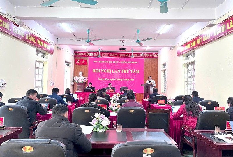 Ban Chấp hành Đảng bộ xã Mường Kim khóa I tổ chức Hội nghị lần thứ tám