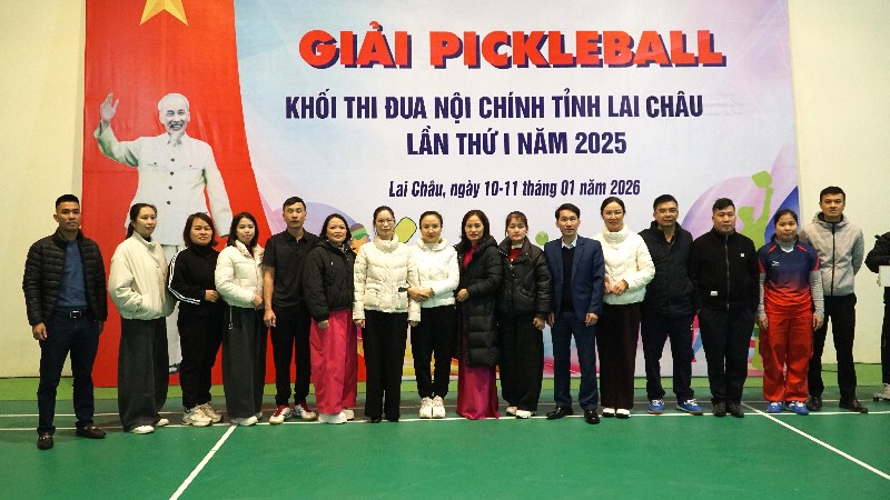 Khai mạc Giải Pickleball Khối thi đua Nội chính tỉnh Lai Châu lần thứ I năm 2025