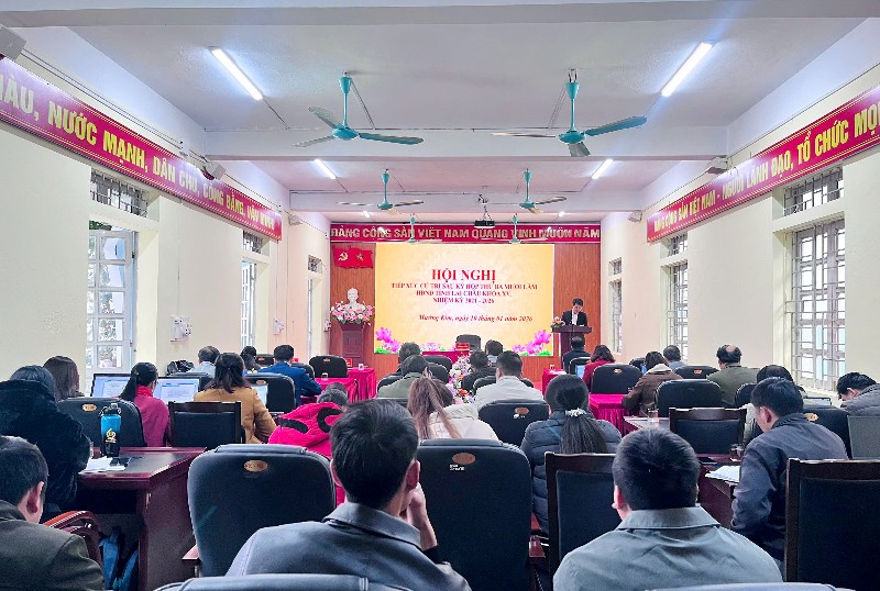 Hội nghị tiếp xúc cử tri sau Kỳ họp thứ ba mươi lăm của HĐND tỉnh khóa XV, nhiệm kỳ 2021 - 2026 tại xã Mường Kim