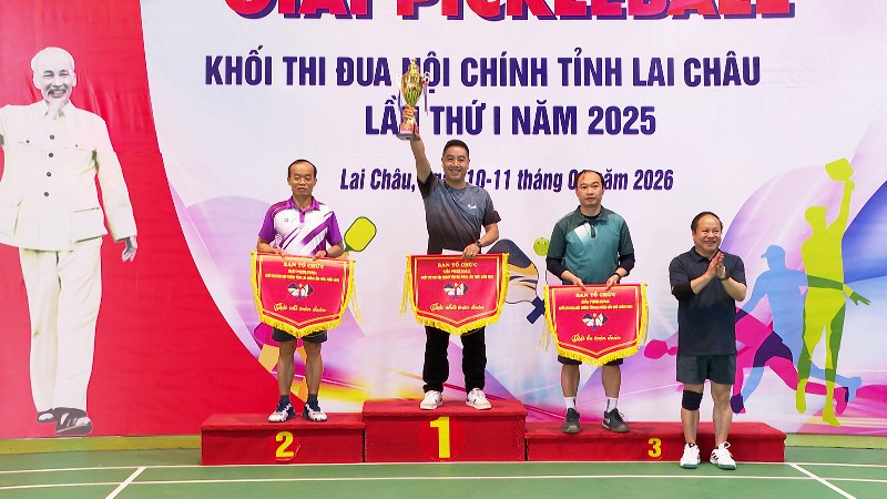 Bế mạc Giải Pickleball Khối Thi đua Nội chính tỉnh Lai Châu lần thứ I năm 2025